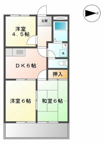 クイーンシティ 302号室 間取り