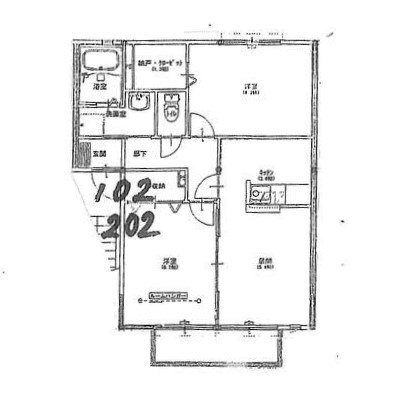 グランシャリオⅢ 102号室 間取り