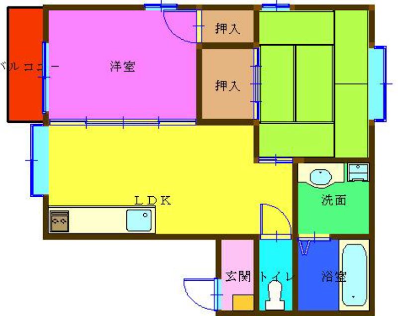 オネスティー 102号室 間取り