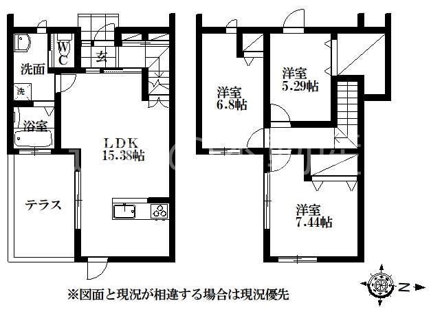 Blanc&amp;amp;Noir中泉 間取り図