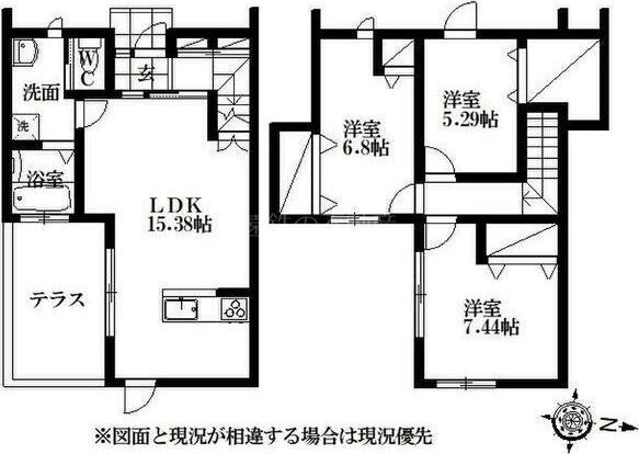 Blanc&amp;amp;Noir中泉 間取り図