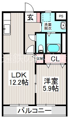 グランツＥ  302号室 間取り