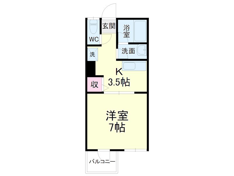 半田ビレッジ９号棟 103号室 間取り