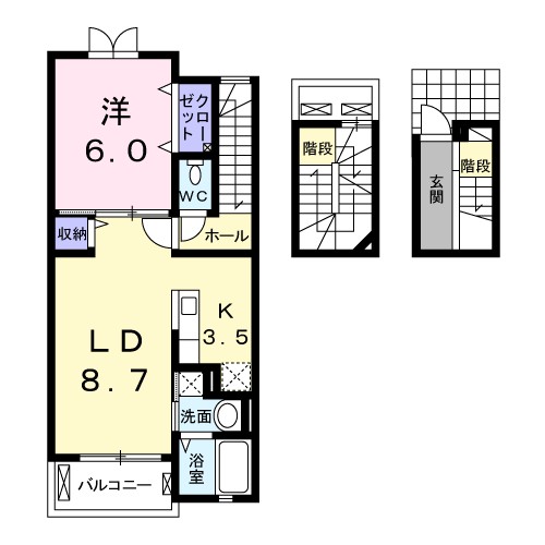 アズュール１７ 302号室 間取り