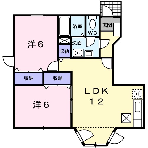 フェリス　Ｂ 102号室 間取り