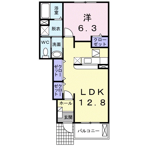 ジュネスＡ 103号室 間取り