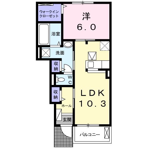 コトン　ジャルダン 103号室 間取り