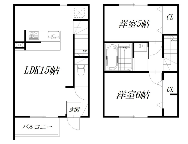 PREN DRE @2nd T-1号室 間取り