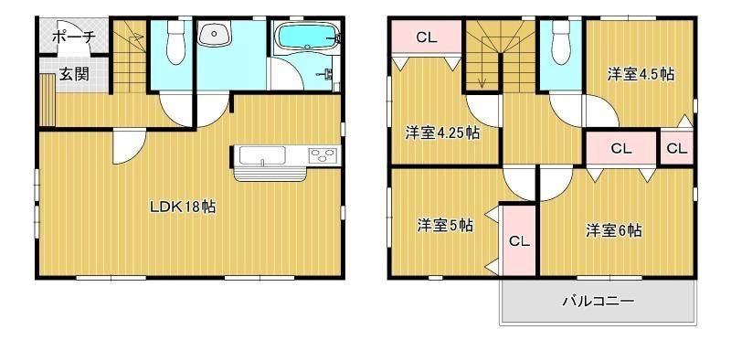 仮）和合町池谷様新築戸建て　A棟 間取り