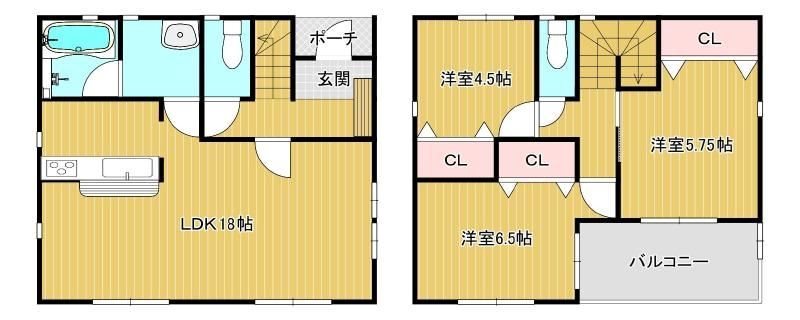 仮）和合町池谷様新築戸建て　B棟 間取り