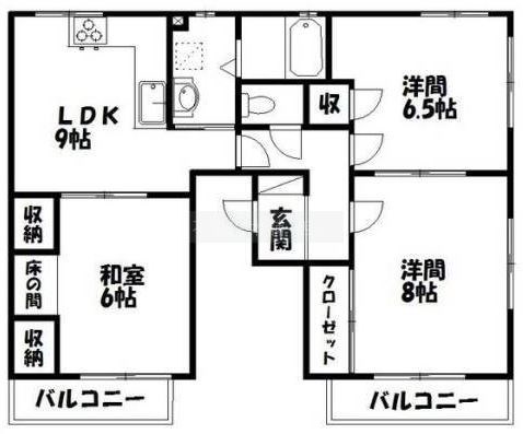 レガーロ鴨江Ⅰ 301号室 間取り