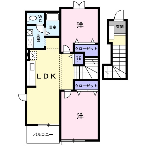 アルテミス 203号室 間取り