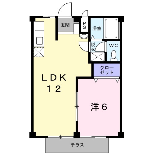 ハイツＩＳＨＩＧＵＲＯ 106号室 間取り