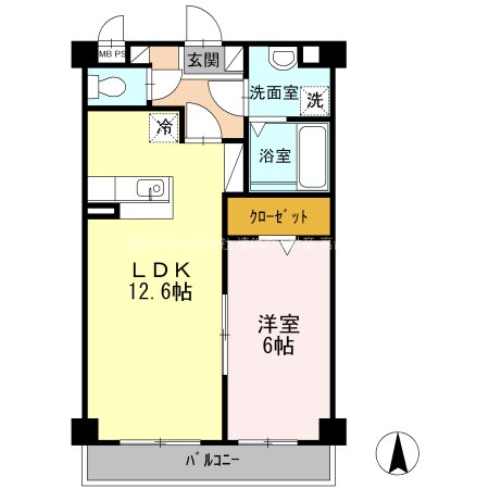 パークサイド中田Ⅱ 205号室 間取り