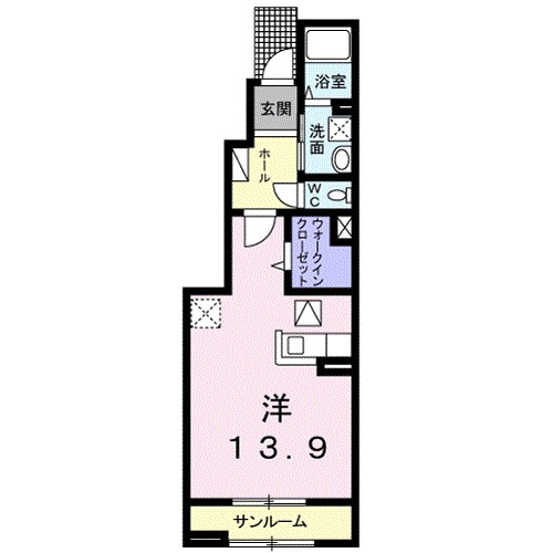 ランドネⅢ 102号室 間取り