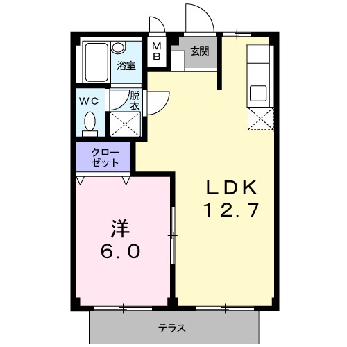 ハイムナカゾネ 105号室 間取り