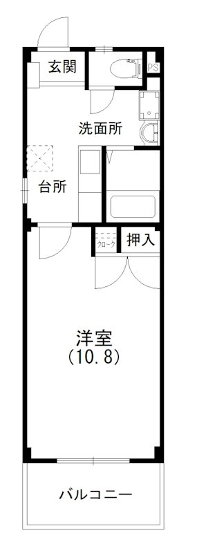 リバティー 204号室 間取り