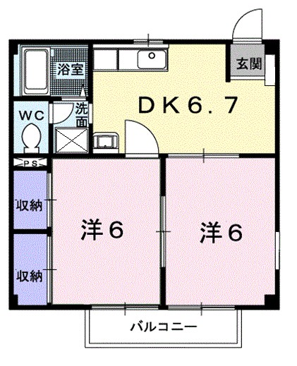 アーバン 201号室 間取り