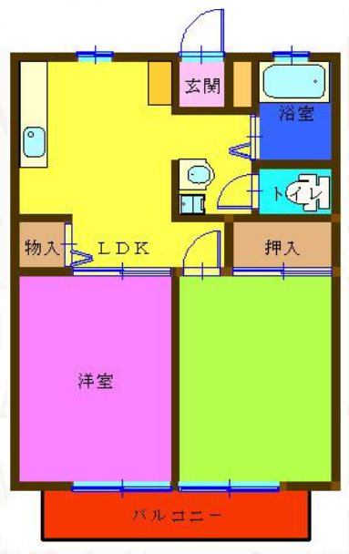 サニーヒルズ 201号室 間取り