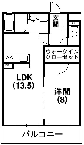 サンライズ布橋 207号室 間取り