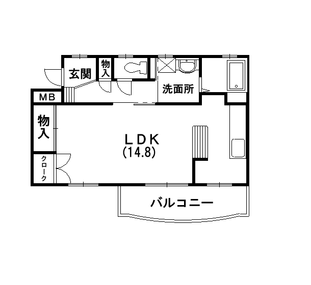 エルシックス 101号室 間取り