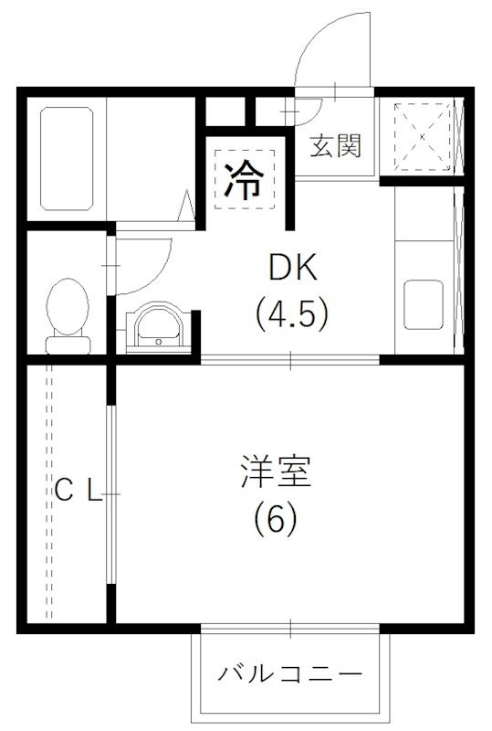 富塚ガーデンプレイス 202号室 間取り