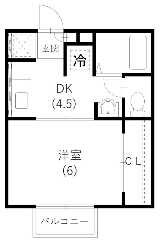 富塚ガーデンプレイス 203号室 間取り