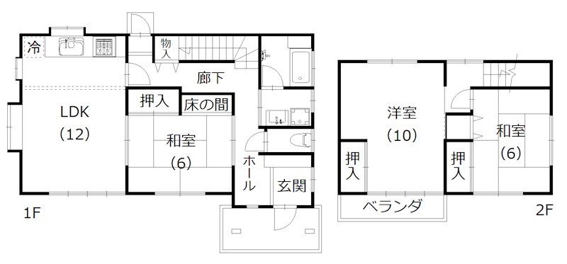 大原K貸家 間取り