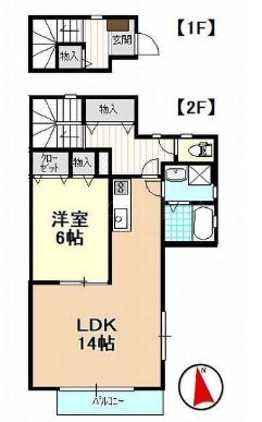 棒屋第六下池ハイツ 間取り図