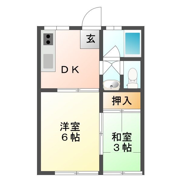 花島ハイツ 間取り図