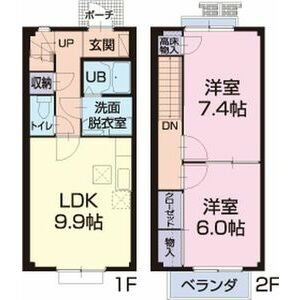 ブランシェアオノ 102号室 間取り