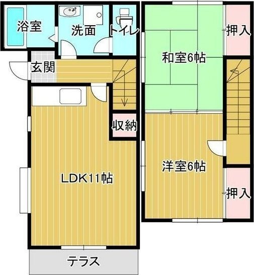 テラスハウス松下Ⅱ 間取り図