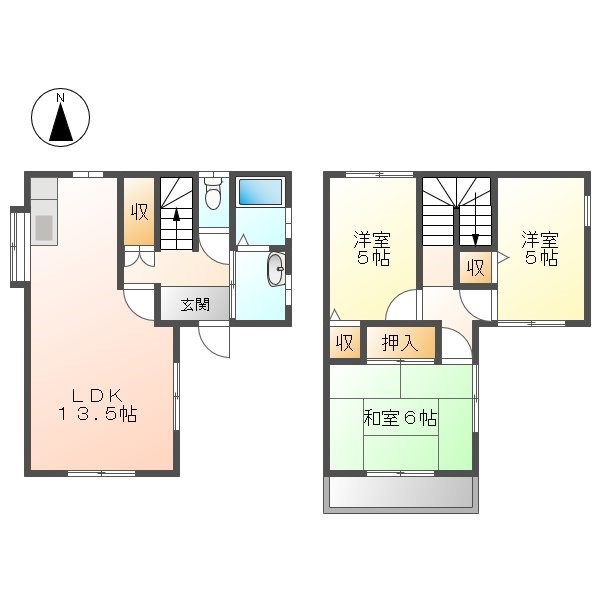 安松町貸家 間取り図