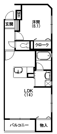 カーサドルチェ 201号室 間取り