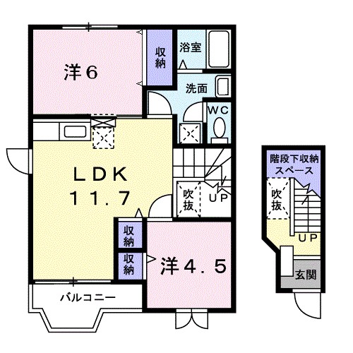 サンパティークＢ 間取り図