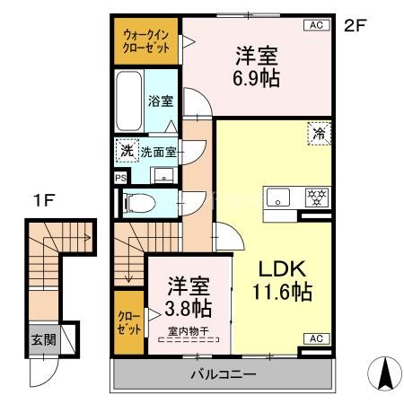 D-ROOM篠原町 間取り図