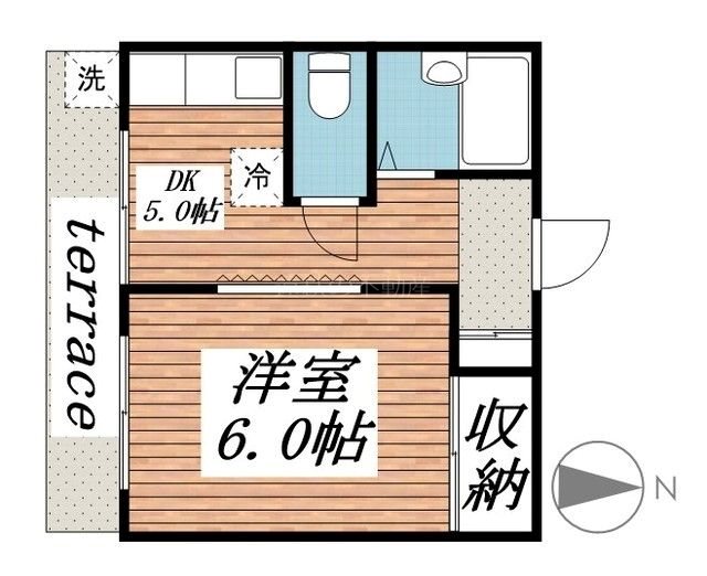 西部第３ハイツ B105号室 間取り