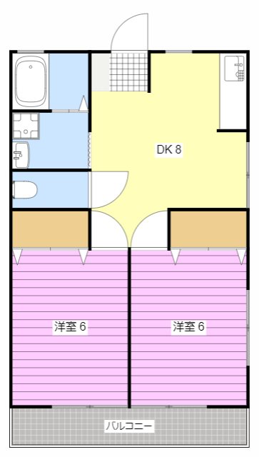 スプリングハウスⅠ 201号室 間取り