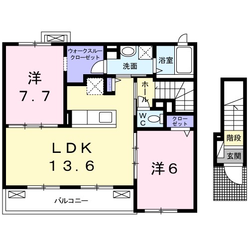 メゾンヒルズ 203号室 間取り