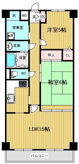 リアライズ城北 間取り図