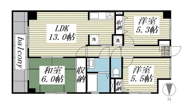 リアライズ城北 間取り図