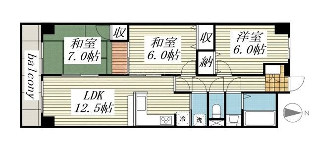 リアライズ城北 間取り図