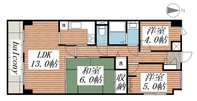 リアライズ城北 間取り図