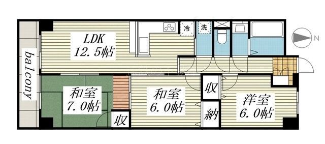 リアライズ城北 間取り図