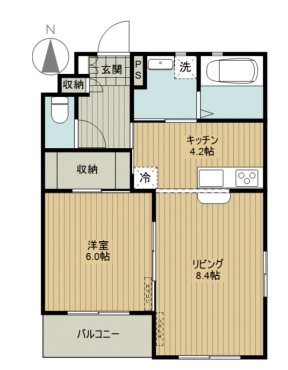 田畑ハイツルシアスⅦ 間取り図