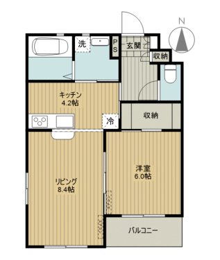 田畑ハイツルシアスⅦ 403号室 間取り