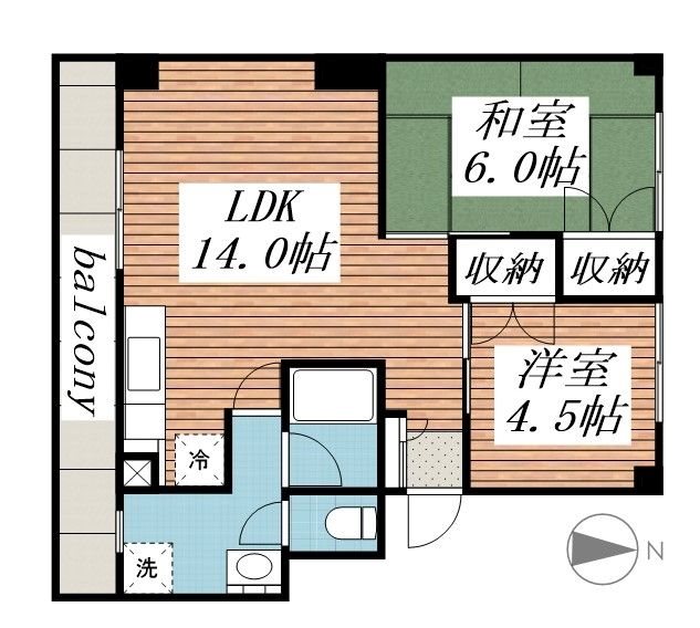 西塚ハイツ 間取り図