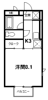 アイケルン 101号室 間取り