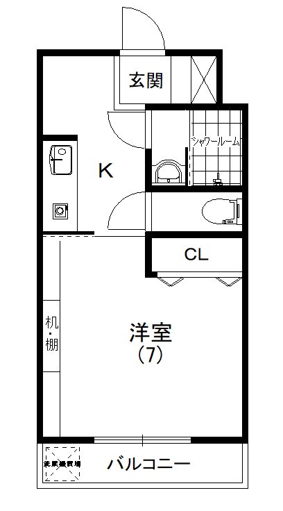 カレッジハイツⅠ 間取り図