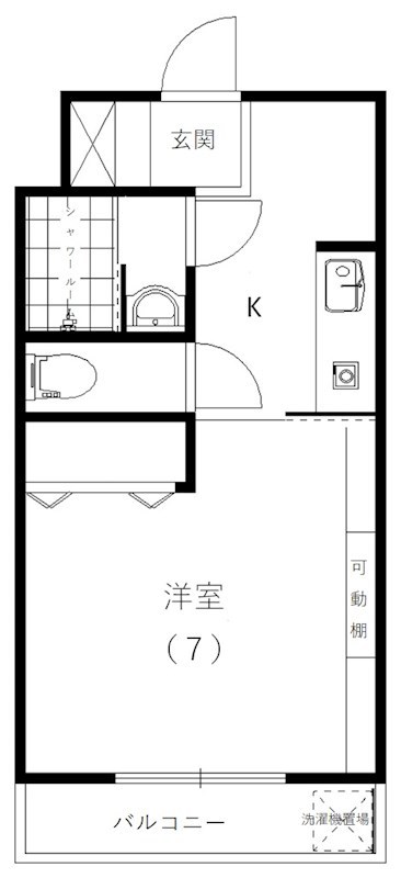 カレッジハイツⅠ 間取り図